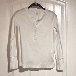 GAP XSP White Waffle Shirt